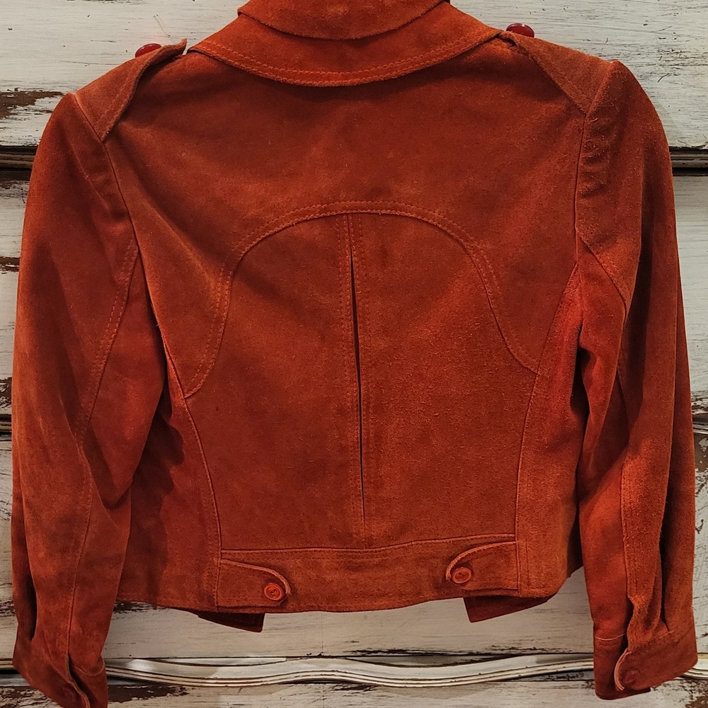 Vintage Suede Jacket - Rust Orange - Picture 2 of 6